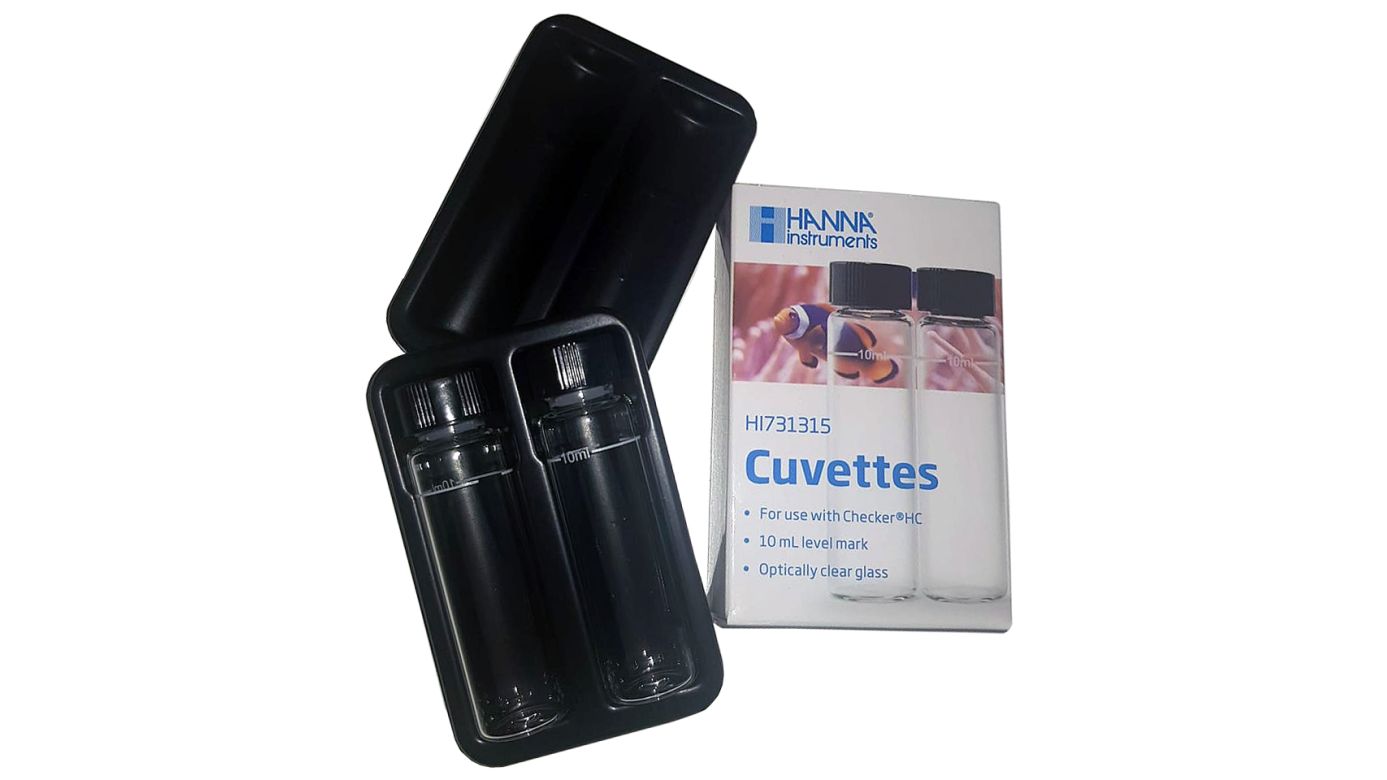 Hanna HI731315 Süßwasser Messküvetten aus Glas mit Deckel und 10ml-Markierung (je 2 St.)