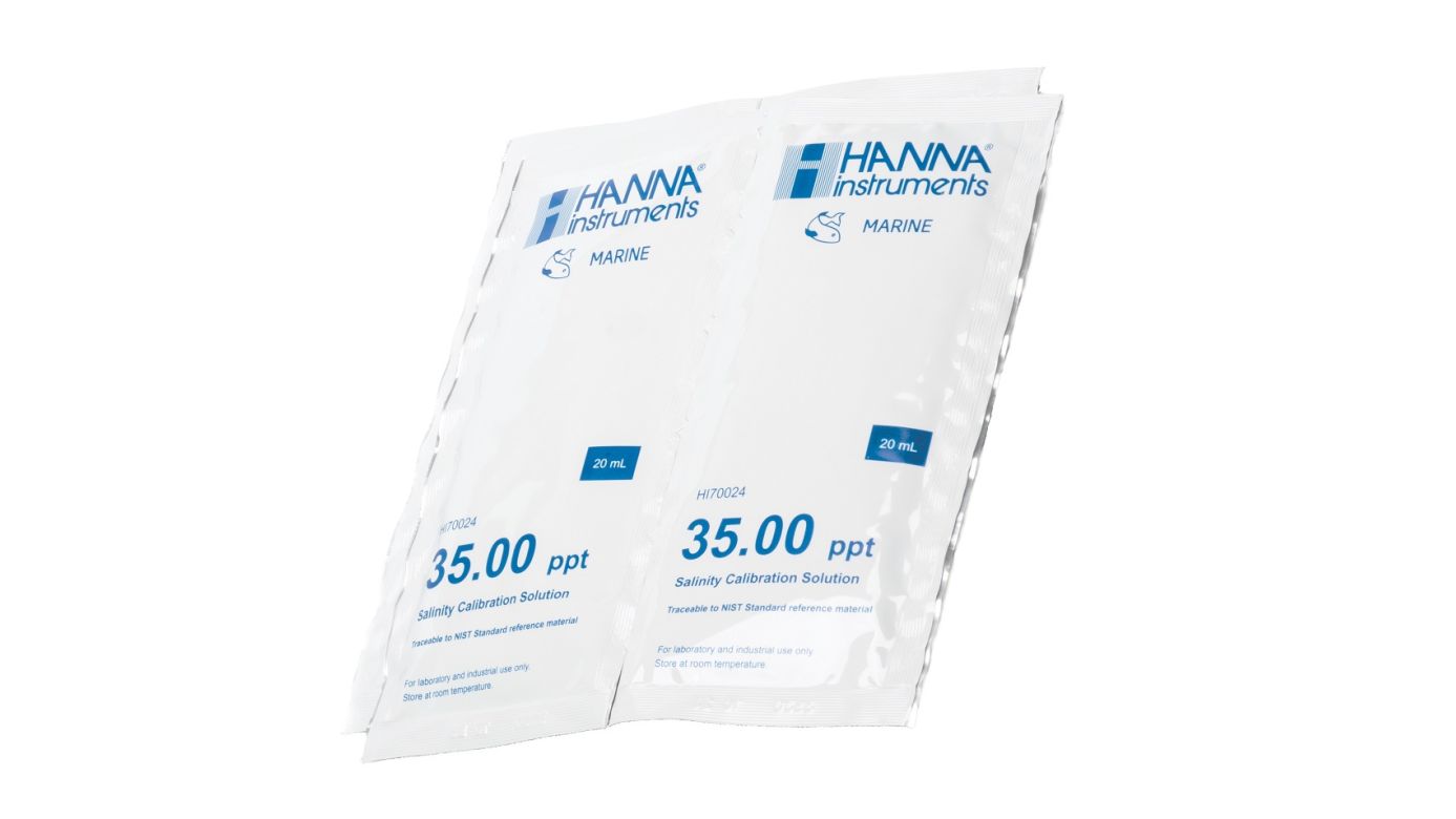 Hanna HI70024P Kalibrierlösung für Salinitätsmessgeräte 35,00ppt 1 x 20ml-Beutel