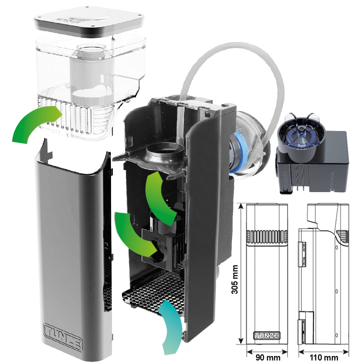 Tunze Comline DOC Skimmer 9004 Abschäumer (bis 250 Liter) (9004.000)