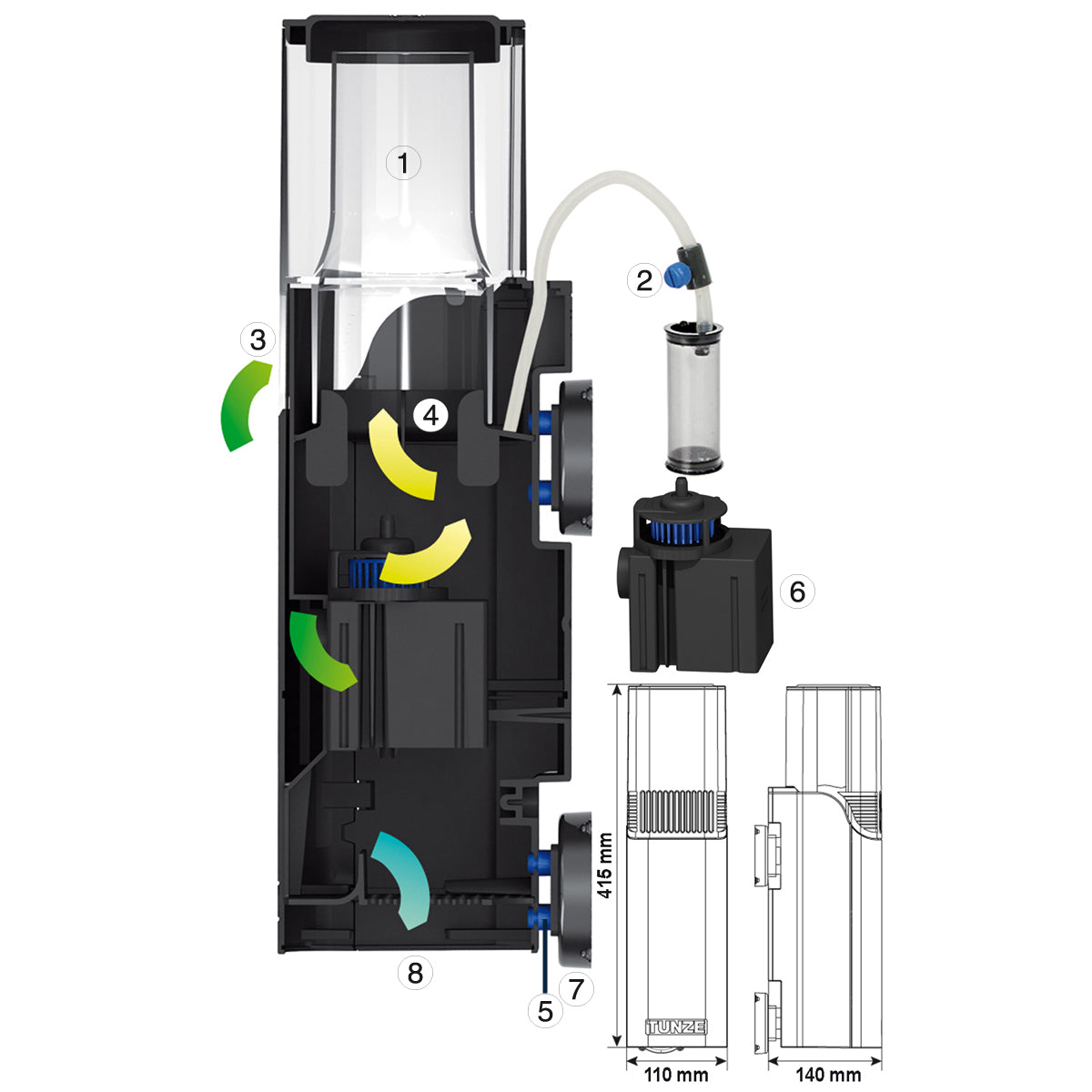 Tunze Comline DOC Skimmer 9012 Abschäumer (bis 1200 Liter) (9012.000)