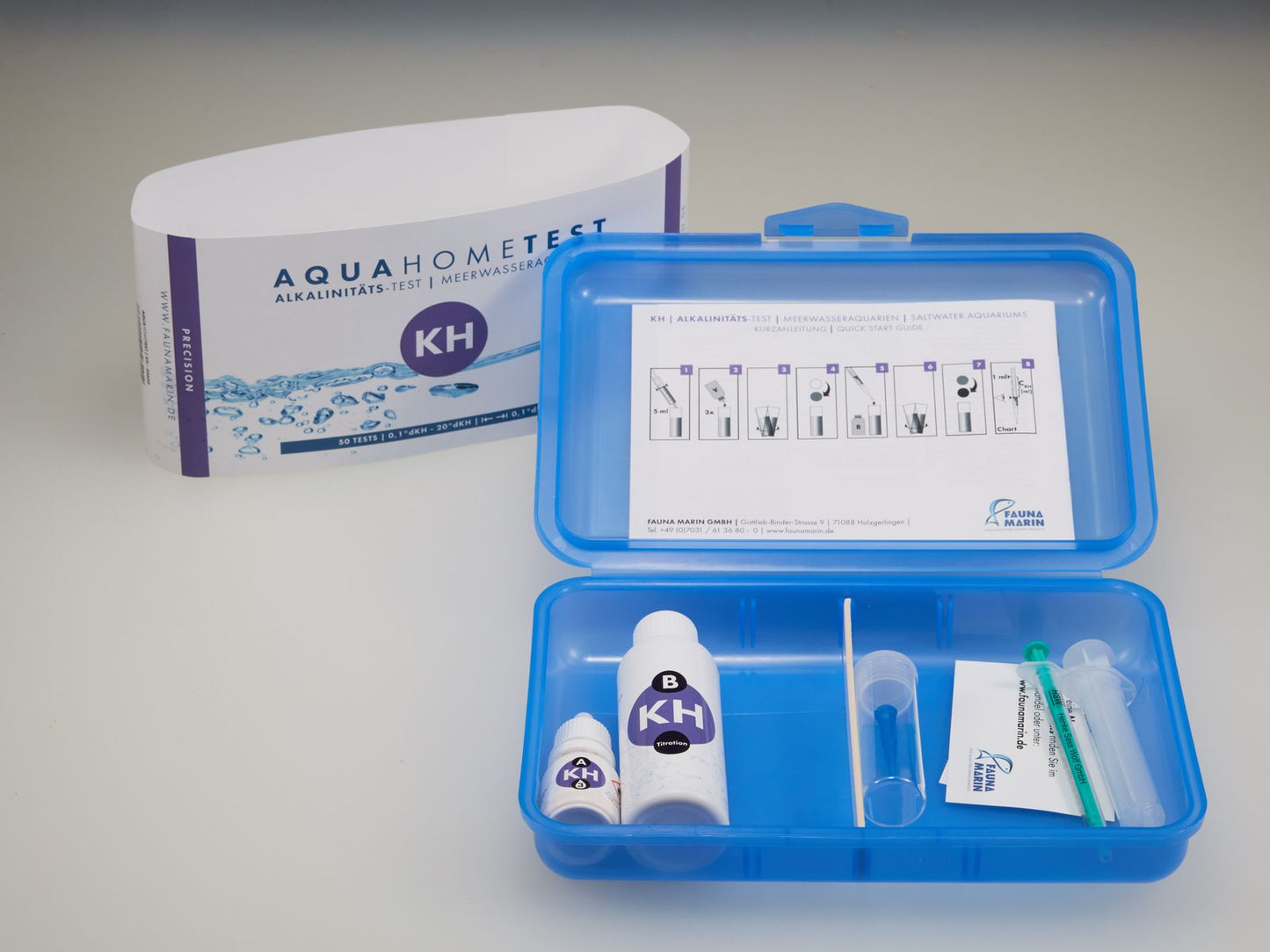 Fauna Marin AquaHomeTest KH: Alkalinität-Test für Meerwasseraquarien
