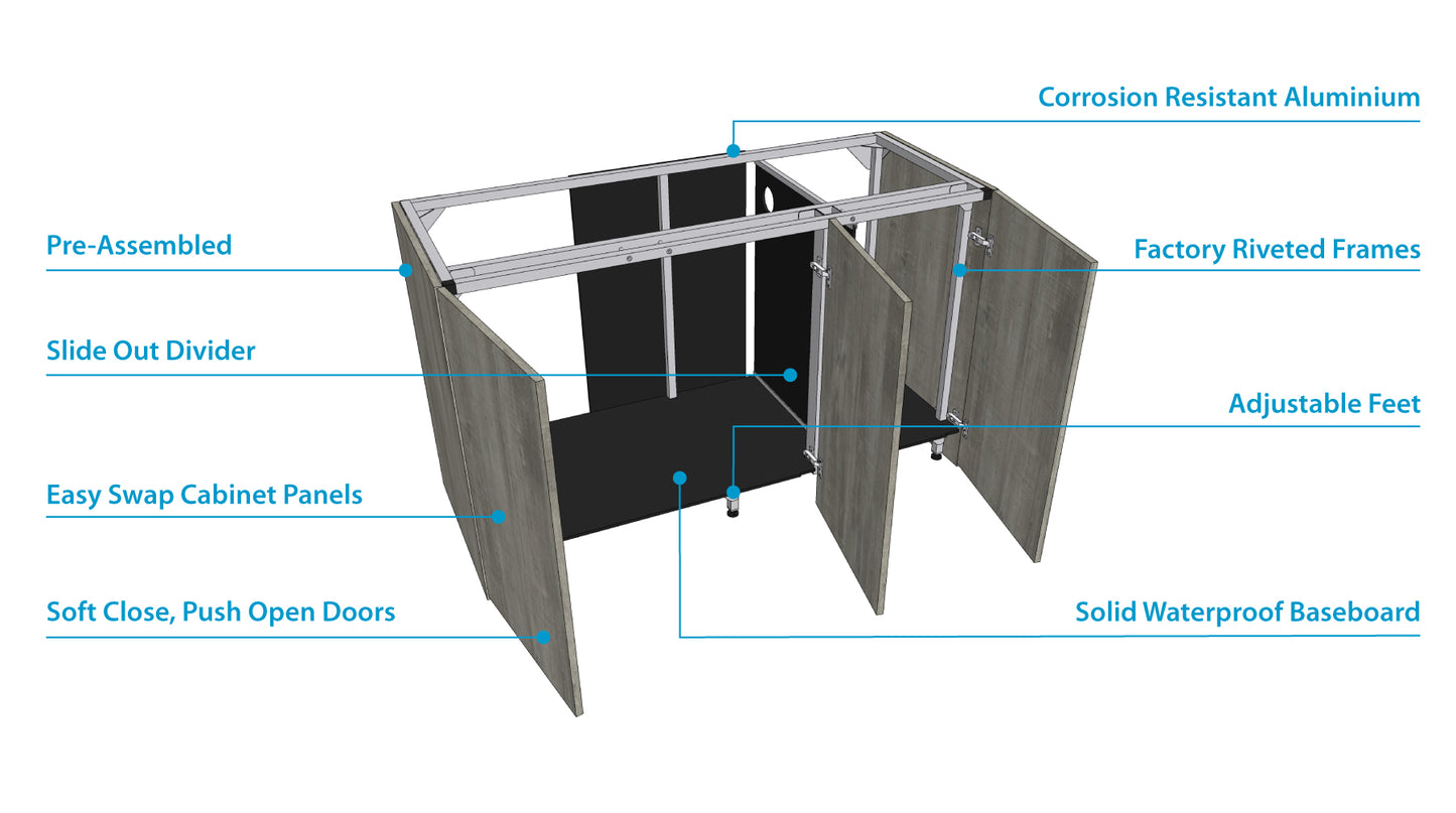 D-D AQUA-Pro Reef 1500 Metal Frame Natural Oak Aquariumsystem 150x60x56cm