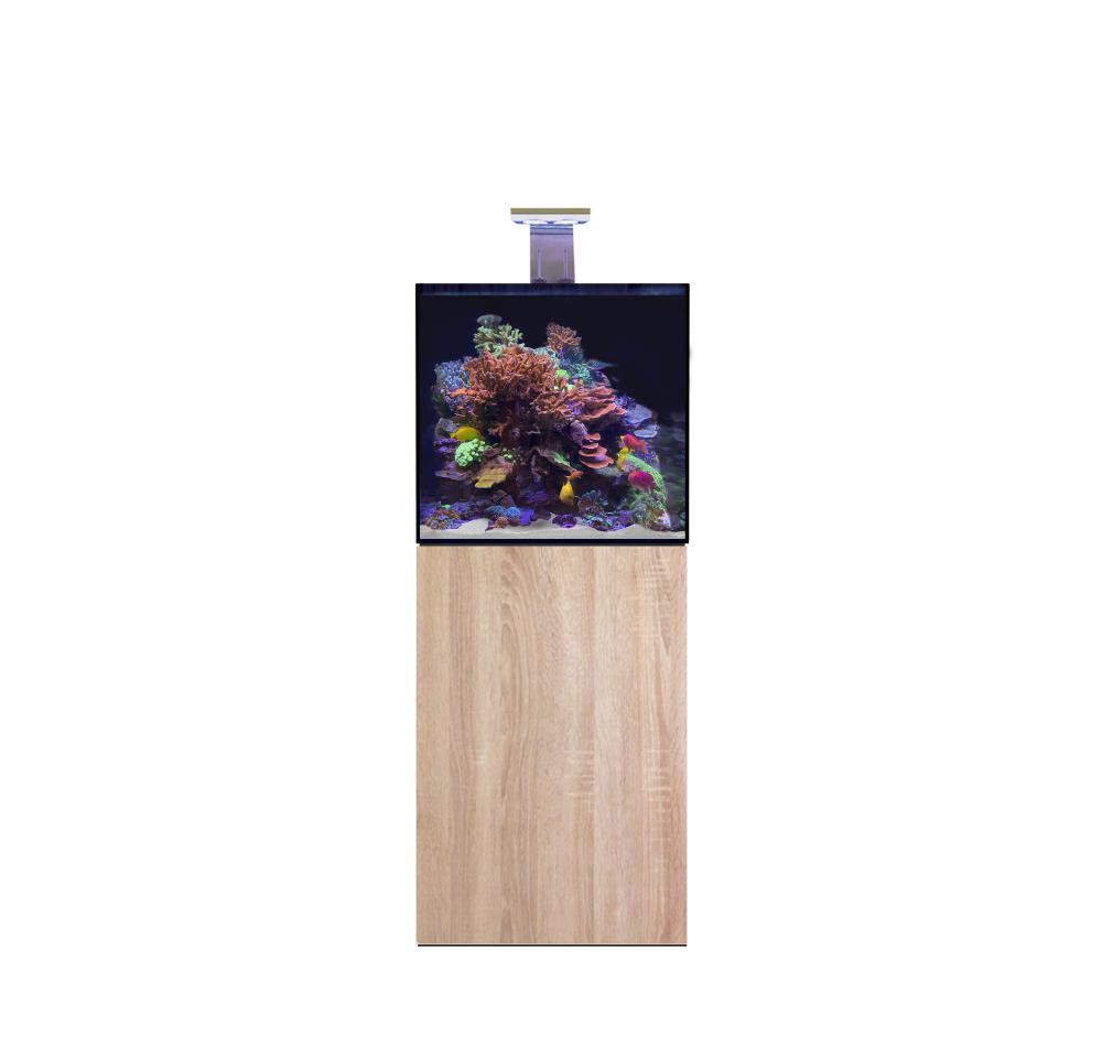 D-D AQUA-Pro Reef 600 Cube Holzschrank Platinum Oak Aquariumsystem 60x60x60cm