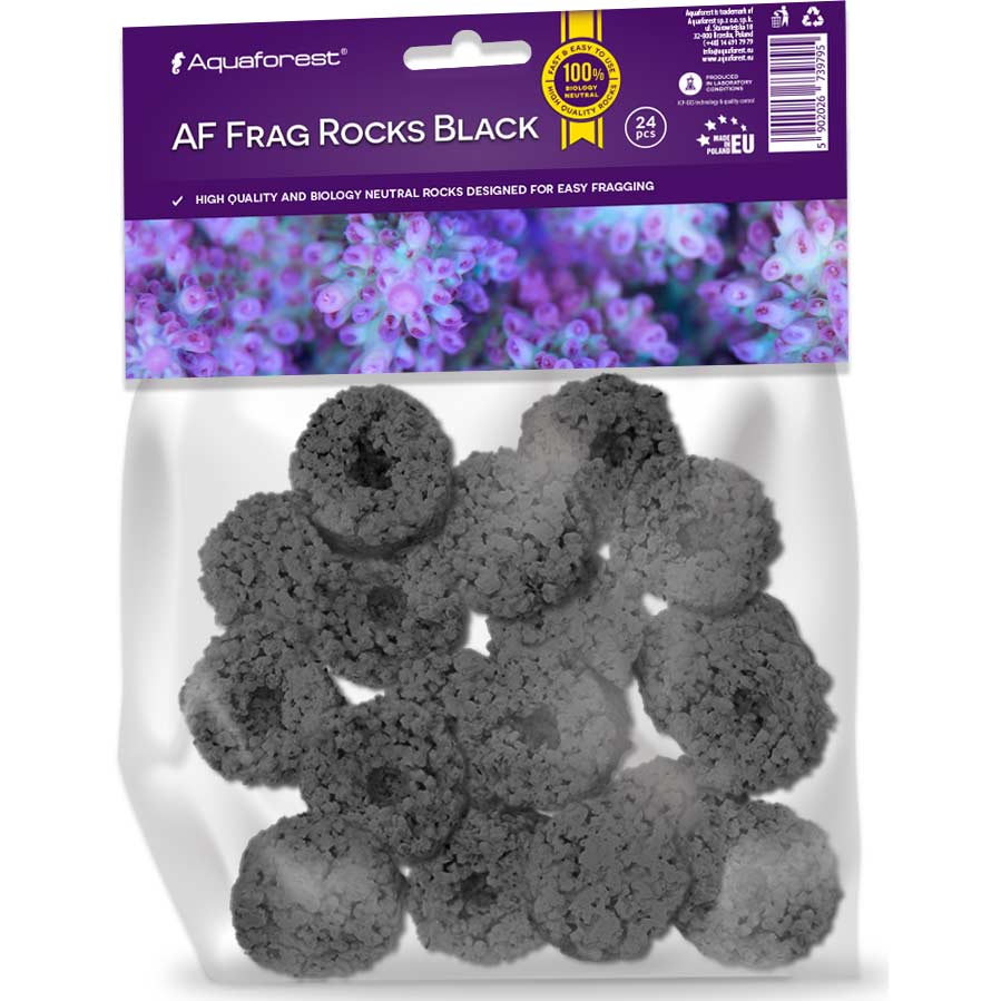 Aquaforest AF Frag Rocks black ca. 43 mm Ablegersteine (24 St.)