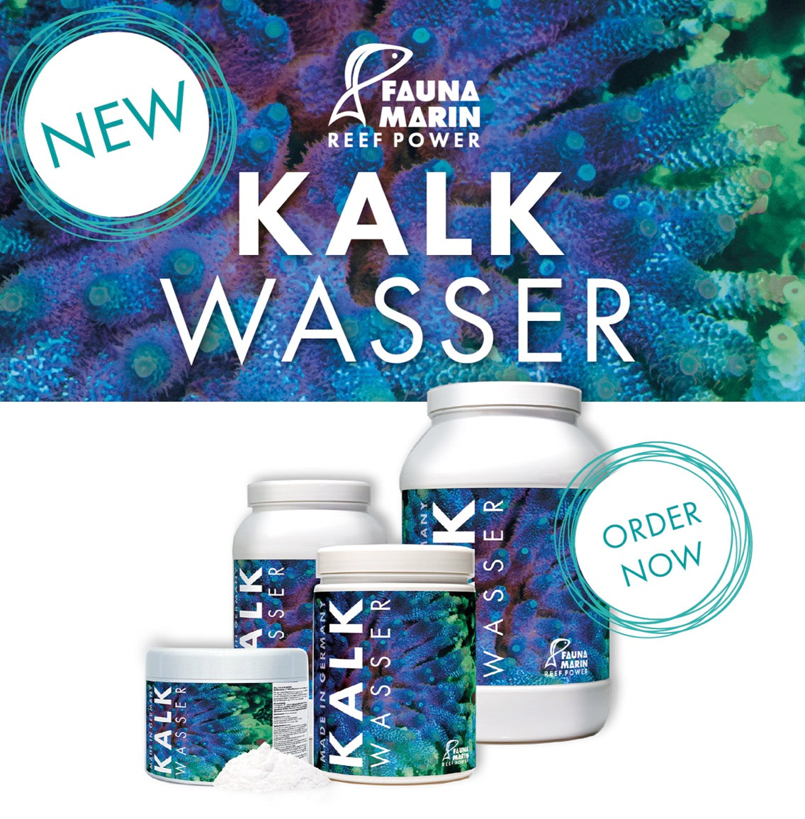 Fauna Marin Kalkwasser Calciumhydroxid zur Herstellung von Kalkwasser 500 g
