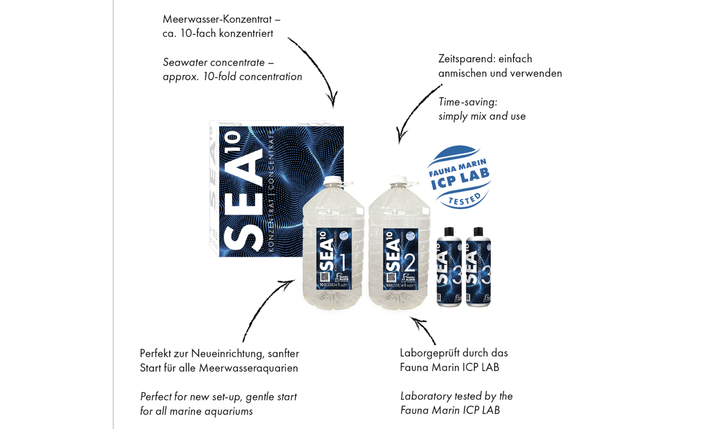 Fauna Marin SEA10 Konzentrat 2x10L + 2x1L (für 200L)