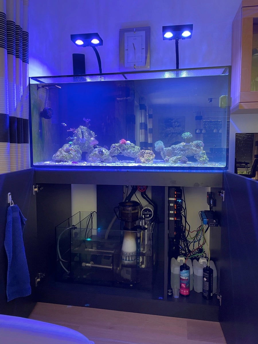 D-D AQUA-Pro Reef 1200 Black Gloss 120x60x56cm Aquariumsystem mit Holzschrank