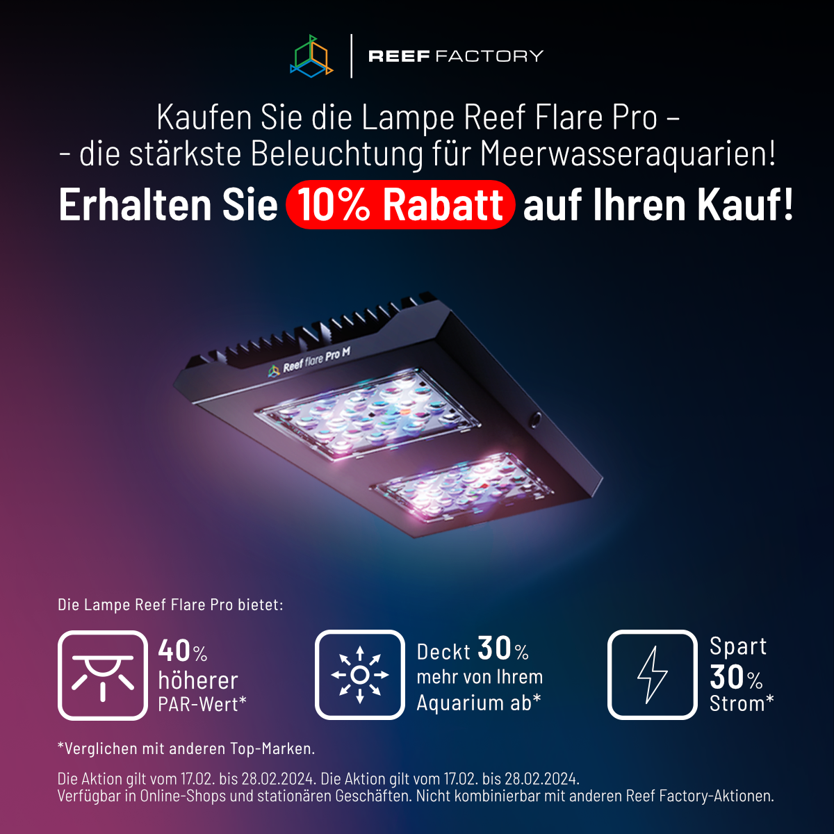 Reef Factory Reef flare Pro L 240 W (black)