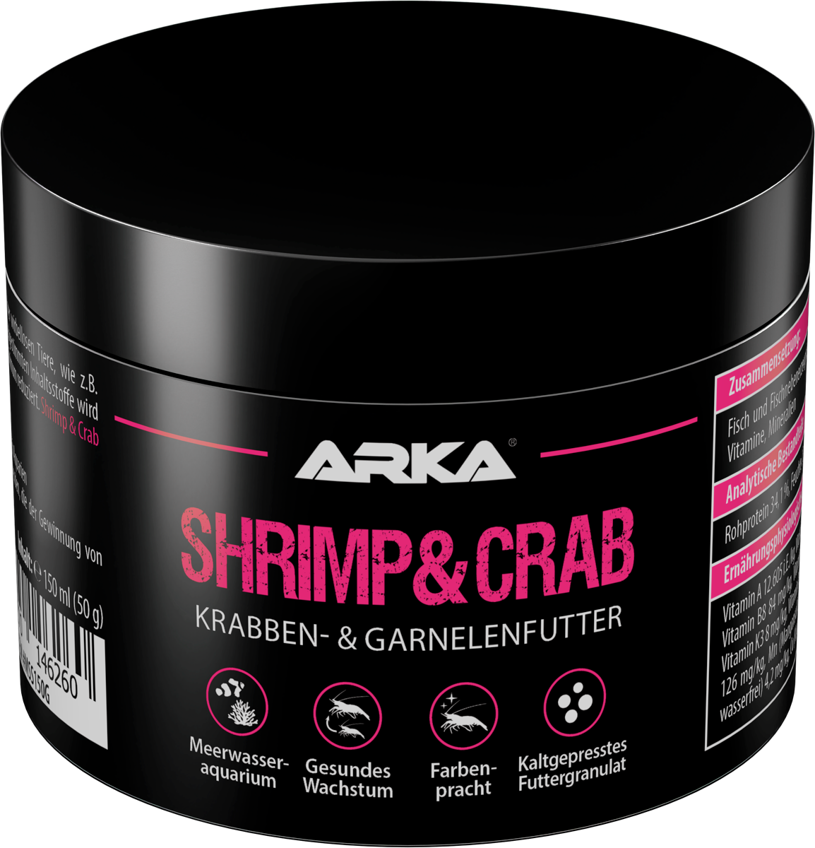 ARKA Shrimp & Crab Garnelen- und Krabbenfutter 150 ml
