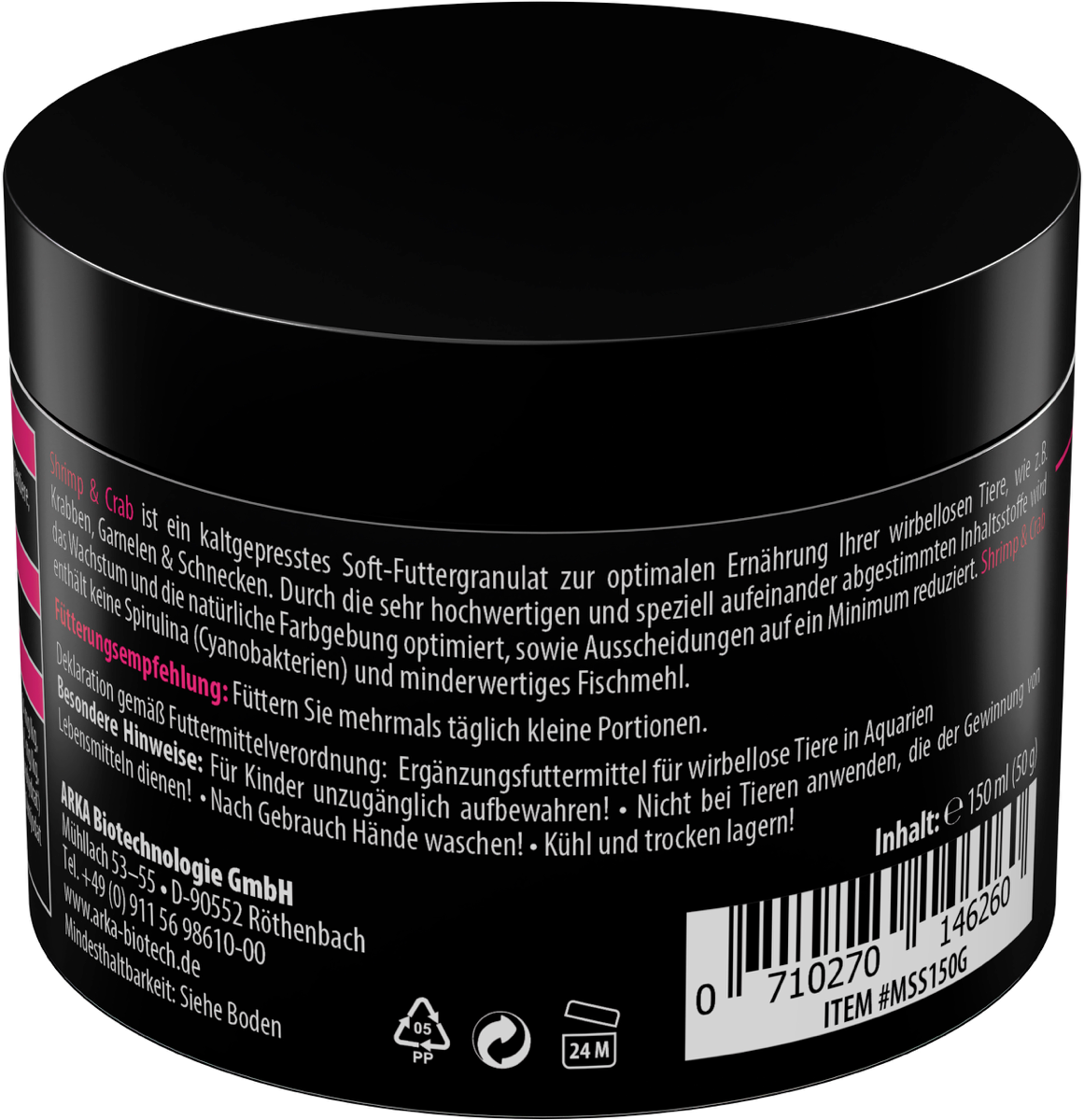 ARKA Shrimp & Crab Garnelen- und Krabbenfutter 150 ml