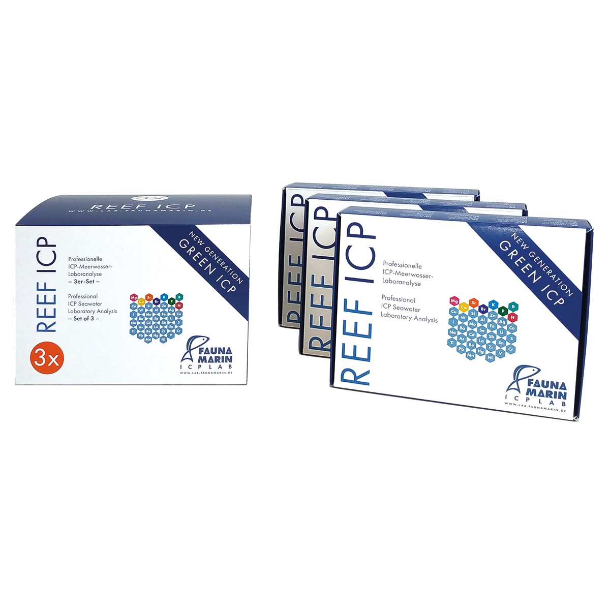 Fauna Marin Reef SRL ICP Wasseranalyse 3er Set