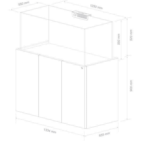 Nyos Opus G2 440 Pro-Line white (125x55x55cm) 378 Liter
