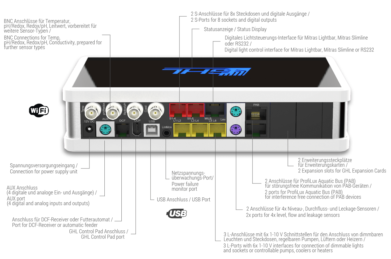 GHL ProfiLux 4 Aquariencomputer Schwarz Schuko