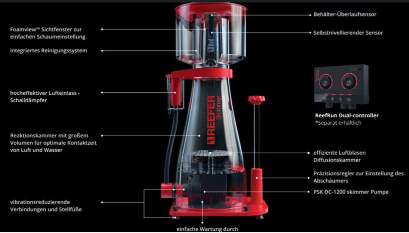 Red Sea Reefer Skimmer Abschäumer 900 mit DC Pump (Controller exklusiv) (R50510EUR)