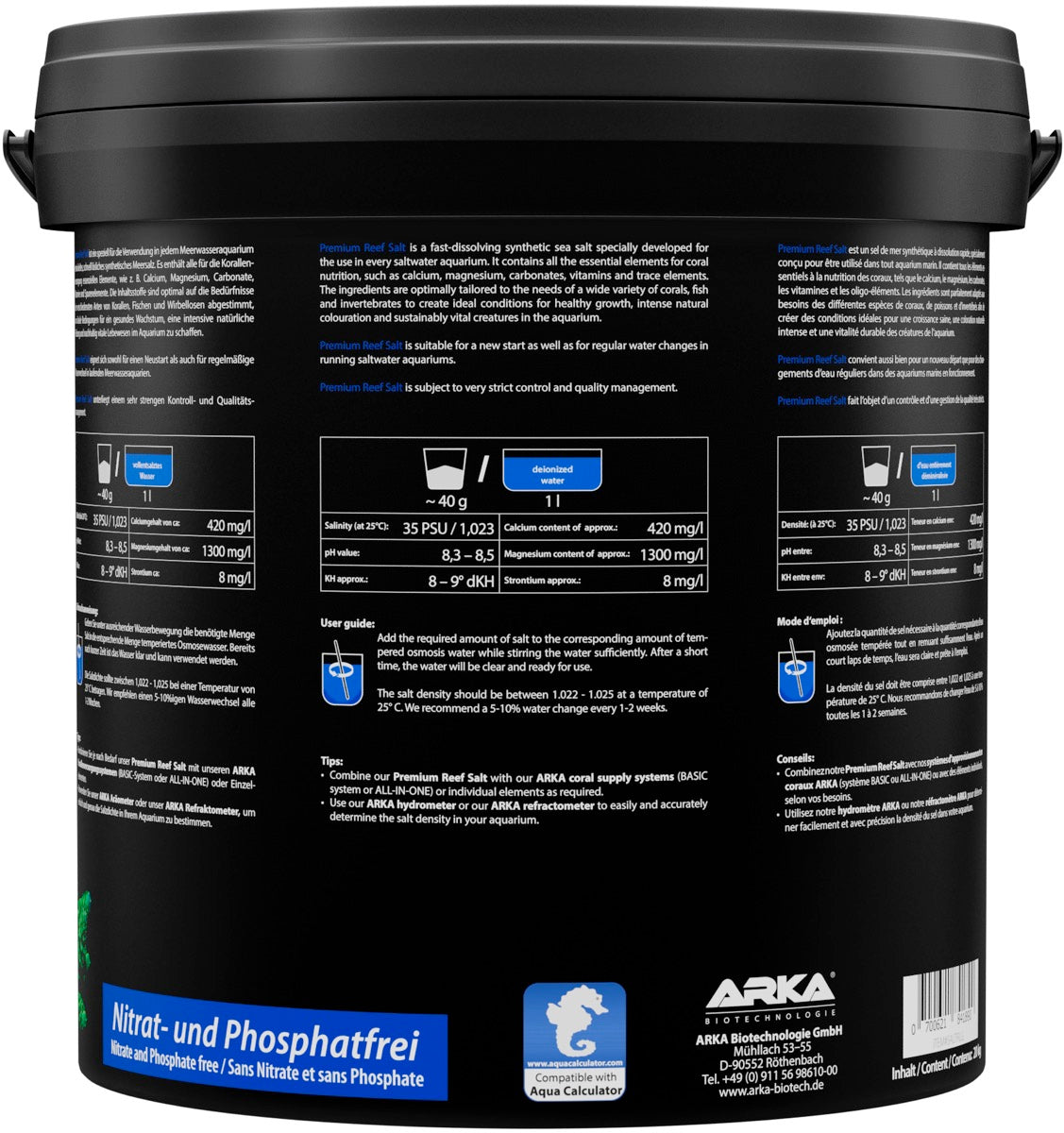 ARKA Premium Reef Salt Meersalz 20 kg