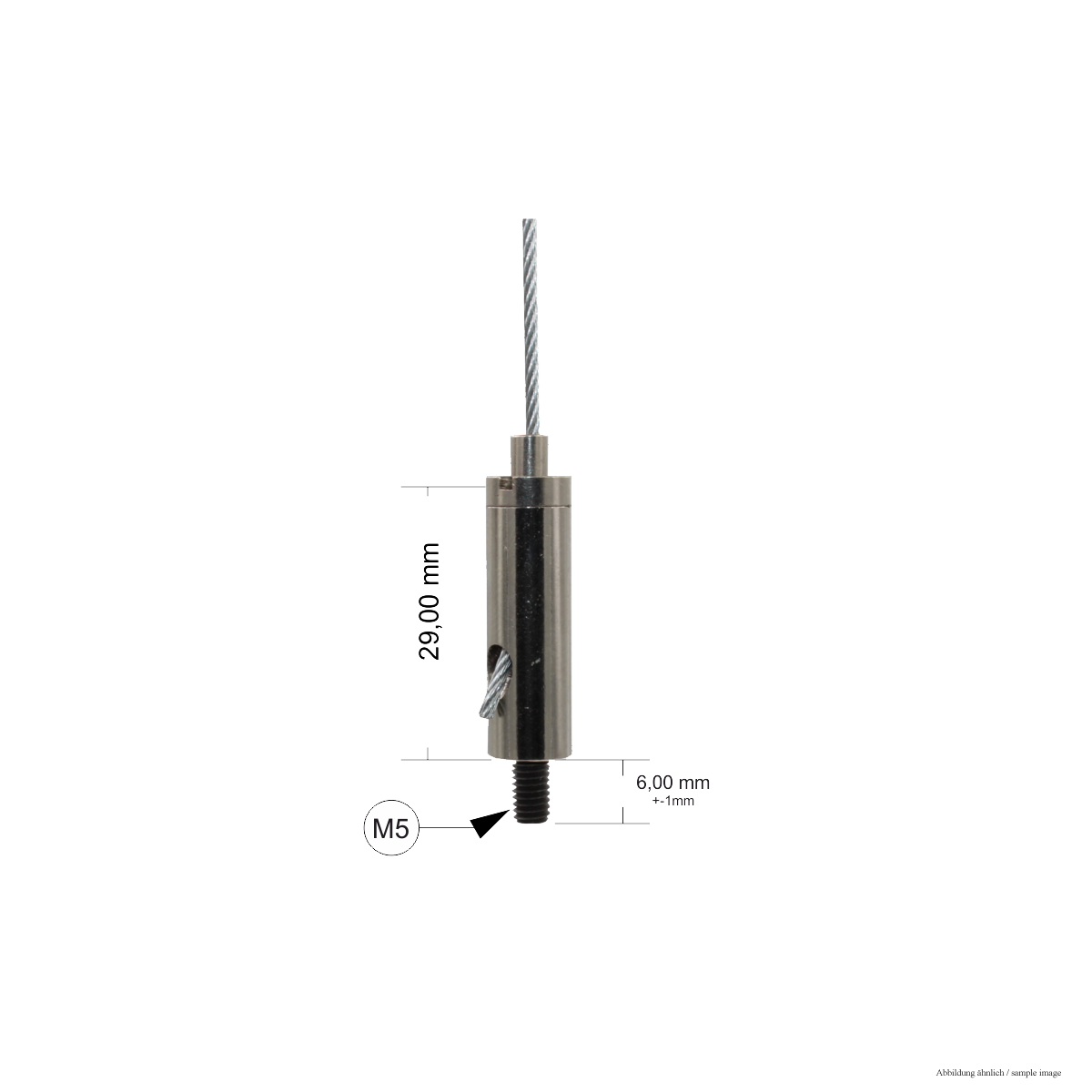 Giesemann PULZAR RAZOR Hängesystem Seilaufhängung B - M5 Gewindestift