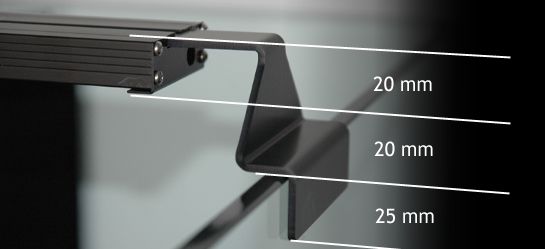 Giesemann Pulzar Aquarienhalter Schwarz 2 Stück