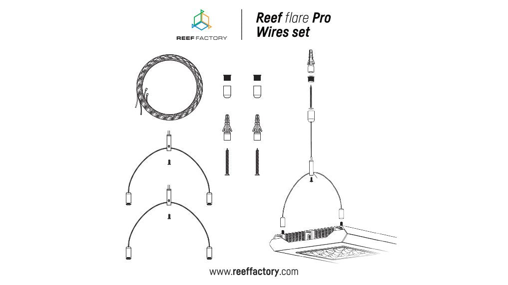 Reef Factory Reef Flare Pro Wires Set Seilaufhängung