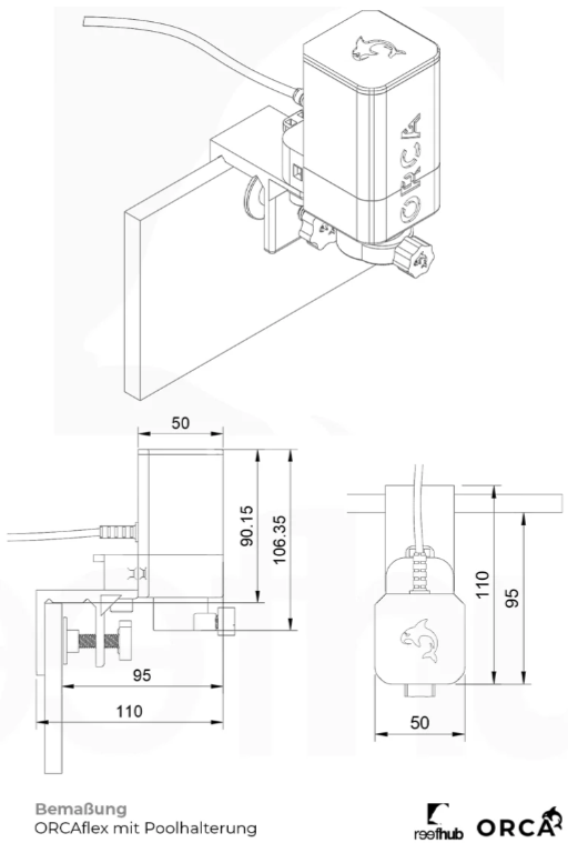reefhub ORCAflex Dreheinheit für Strömungspumpen