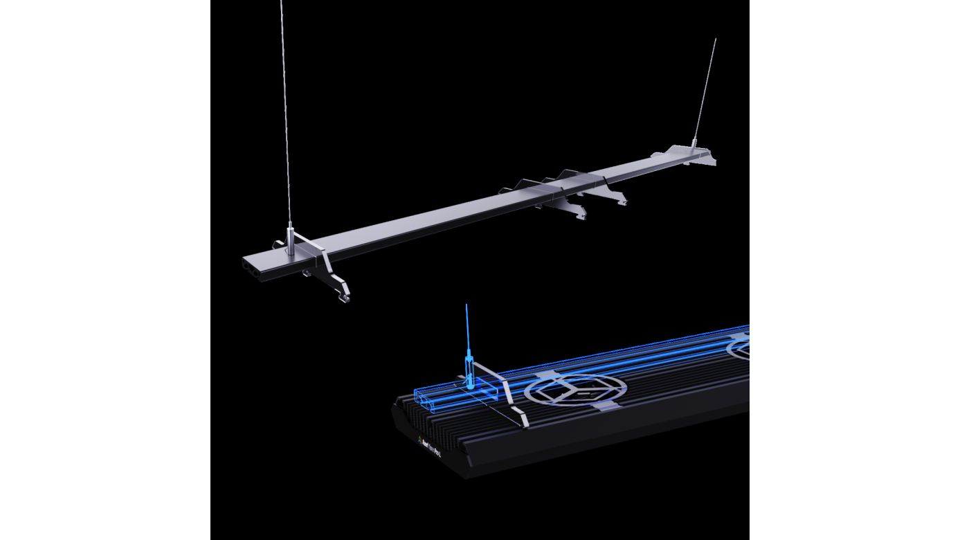 Reef Factory Reef flare Pro Profile SET 1,4 m (Profile, Wires set, Hanger) (white)