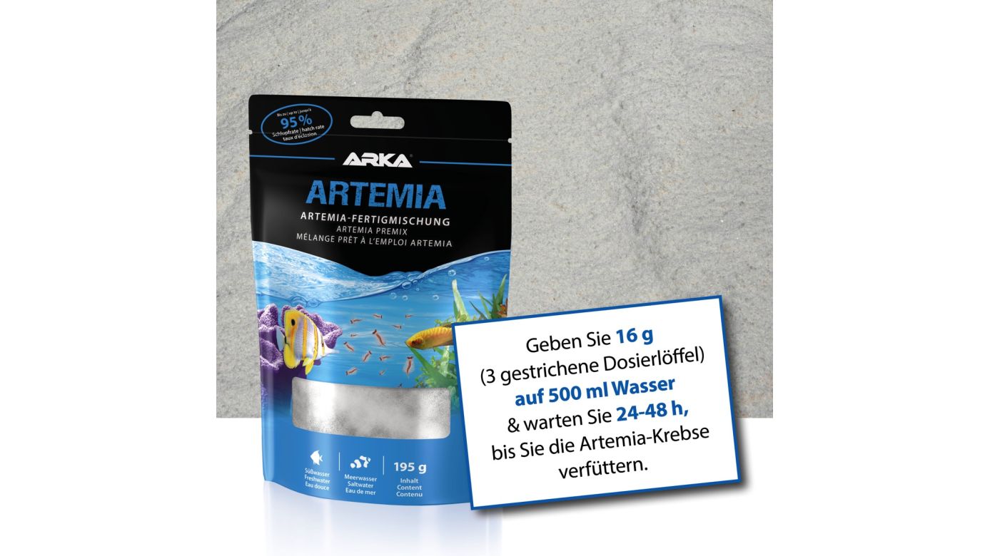 ARKA Artemia Fertigmischung aus Artemia-Eiern & Salz 195 g