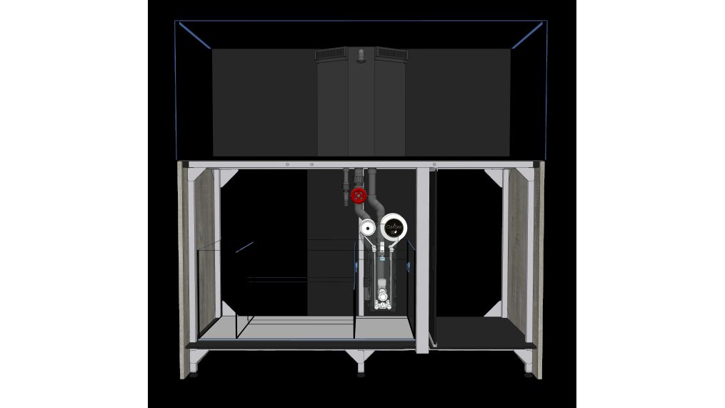 D-D AQUA-Pro Reef 1500 Metal Frame Carbon Oak Aquariumsystem 150x60x56cm
