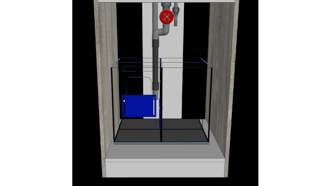 D-D AQUA-Pro Reef 600 Cube Black Gloss 60x60x60cm Aquariumsystem mit Holzschrank