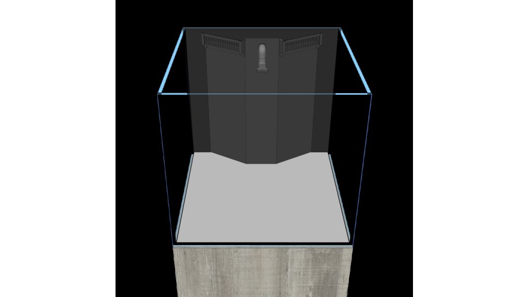 D-D AQUA-Pro Reef 600 Cube Anthracite Gloss 60x60x60cm Aquariumsystem mit Holzschrank