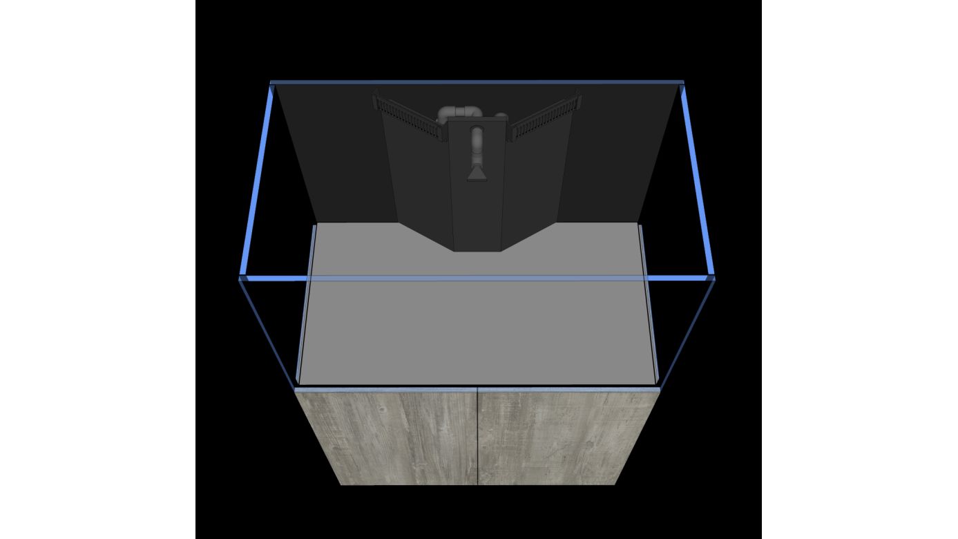 D-D AQUA-Pro Reef 900 Driftwood Concrete 90x50x56cm Aquariumsystem mit Holzschrank