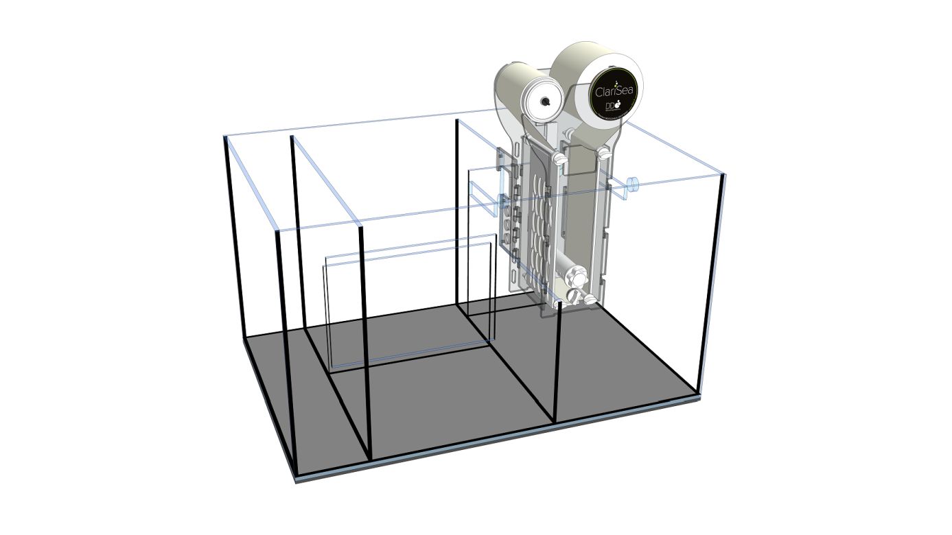 D-D AQUA-Pro Reef 900 White Gloss 90x50x56cm Aquariumsystem mit Holzschrank
