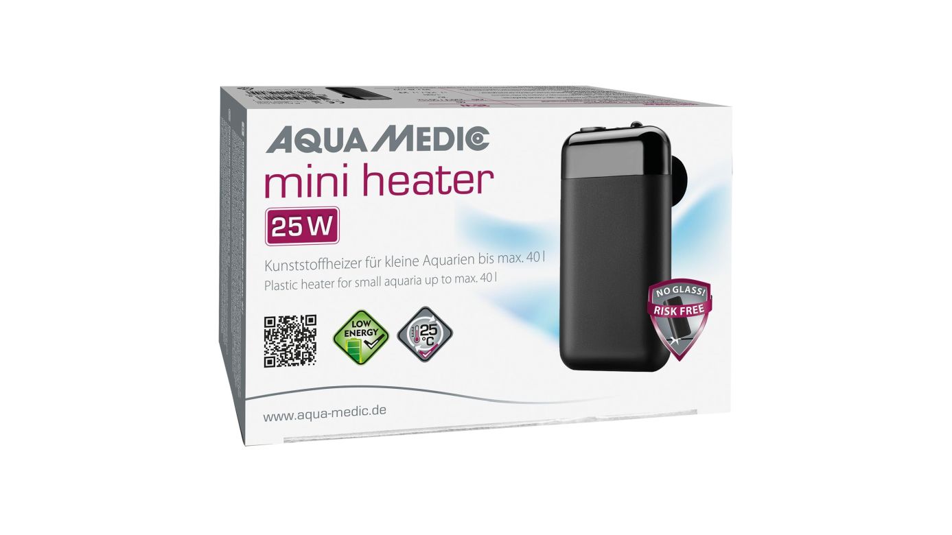 Aqua Medic Mini Heater Kunststoffheizer 25W (bis 40L)