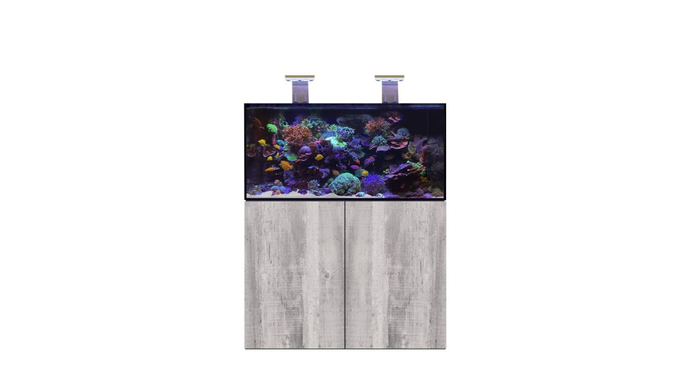 D-D AQUA-Pro Reef 1200 Driftwood Concrete 120x60x56cm Aquariumsystem mit Holzschrank