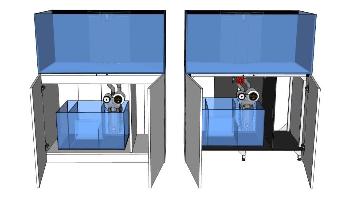 D-D AQUA-Pro Reef 1200 Anthracite Matt 120x60x56cm Aquariumsystem mit Holzschrank