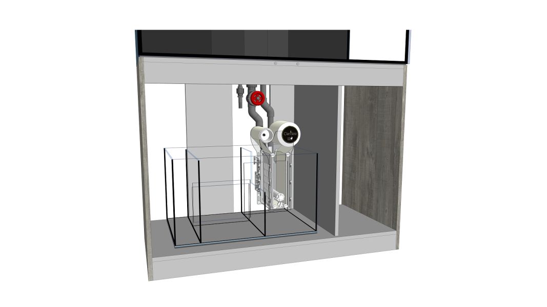 D-D AQUA-Pro Reef 1200 Driftwood Concrete 120x60x56cm Aquariumsystem mit Holzschrank