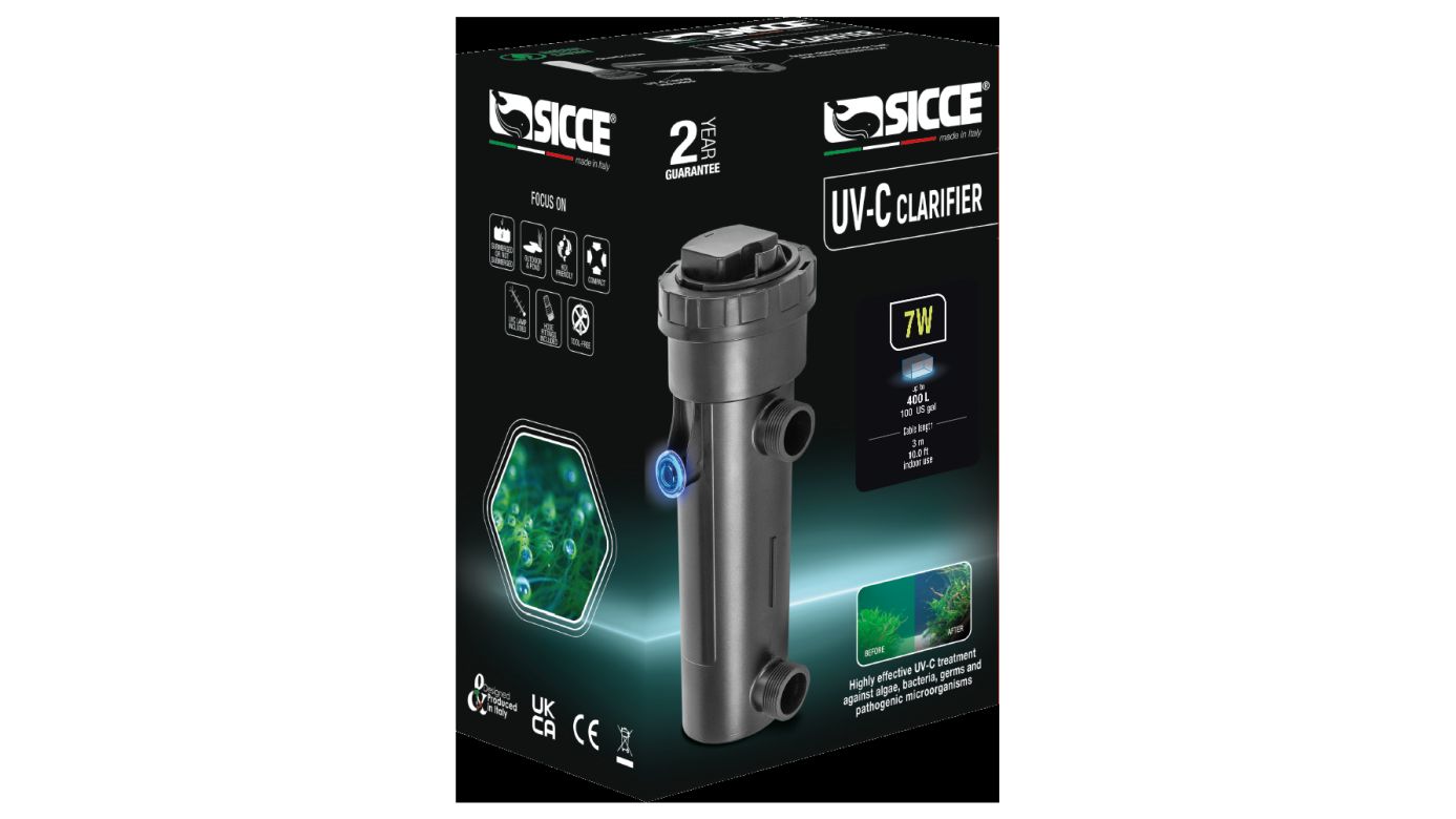 Sicce UV-C Klärer 7W (Durchfluss max. 200-500 l/h)