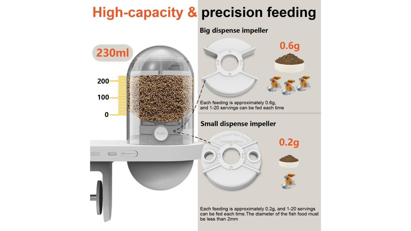 Visual Fish Feeder Futterautomat mit App und Kamera