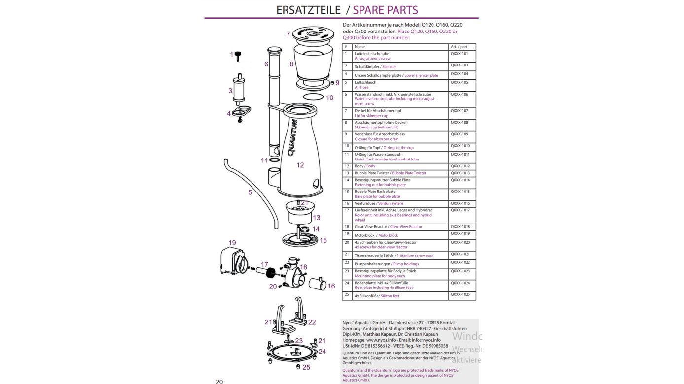 Nyos Quantum 120 Schalldämpfer Silencer (Q120-103)