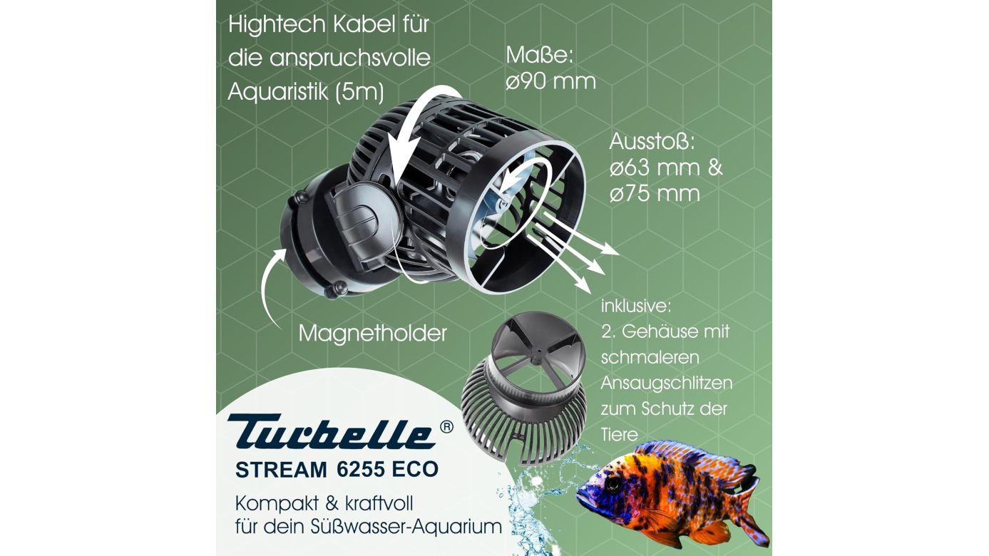 Tunze Turbelle Stream 6255 eco HUB Edition (max. 17.000 l/h / bis 27mm Glasstärke) (6255.005)