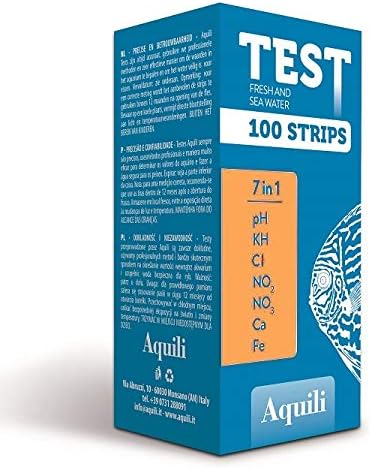 Aquili Test 7 in 1 (pH, KH, Cl, NO2, NO3, Ca, Fe) 100 Teststreifen