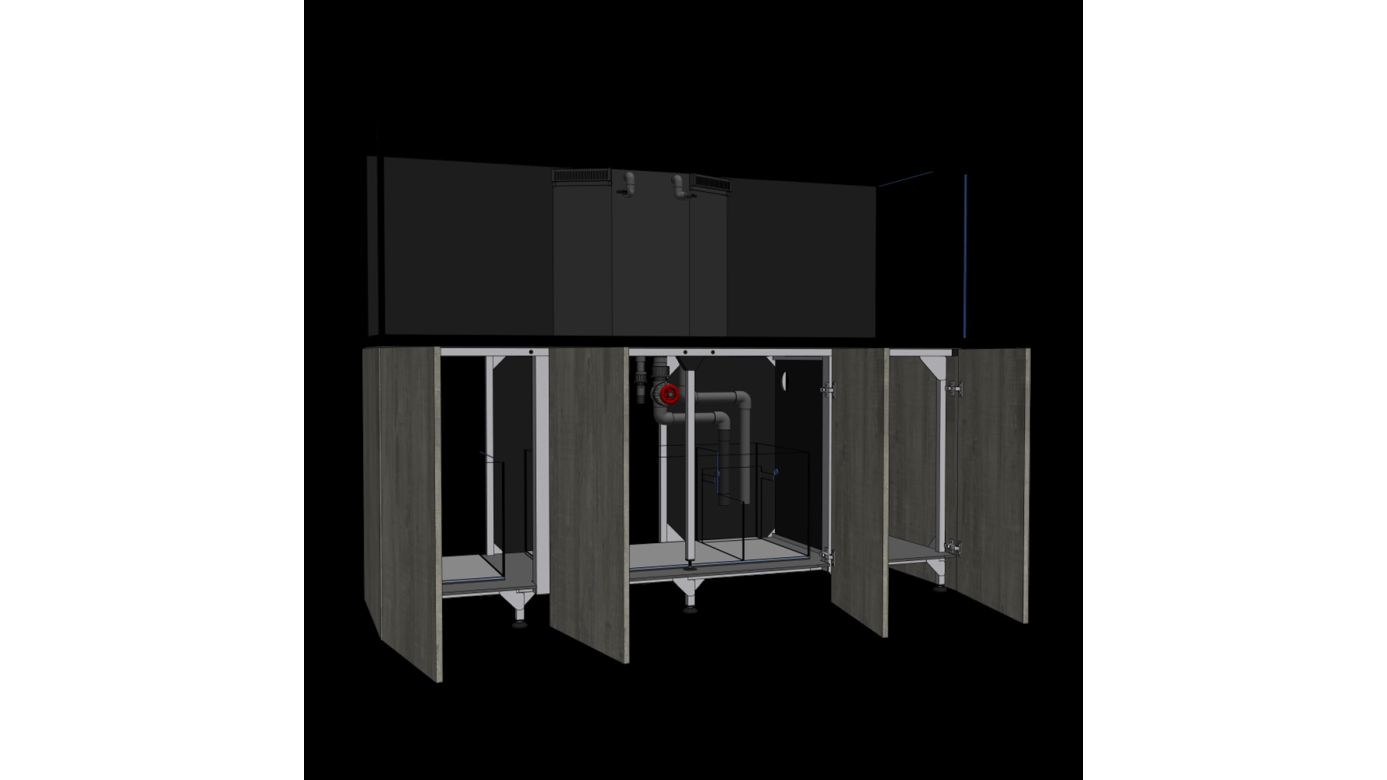 *NEU* D-D AQUA-Pro Reef 2100 Metal Frame Black Satin Aquariumsystem 210x65x68cm