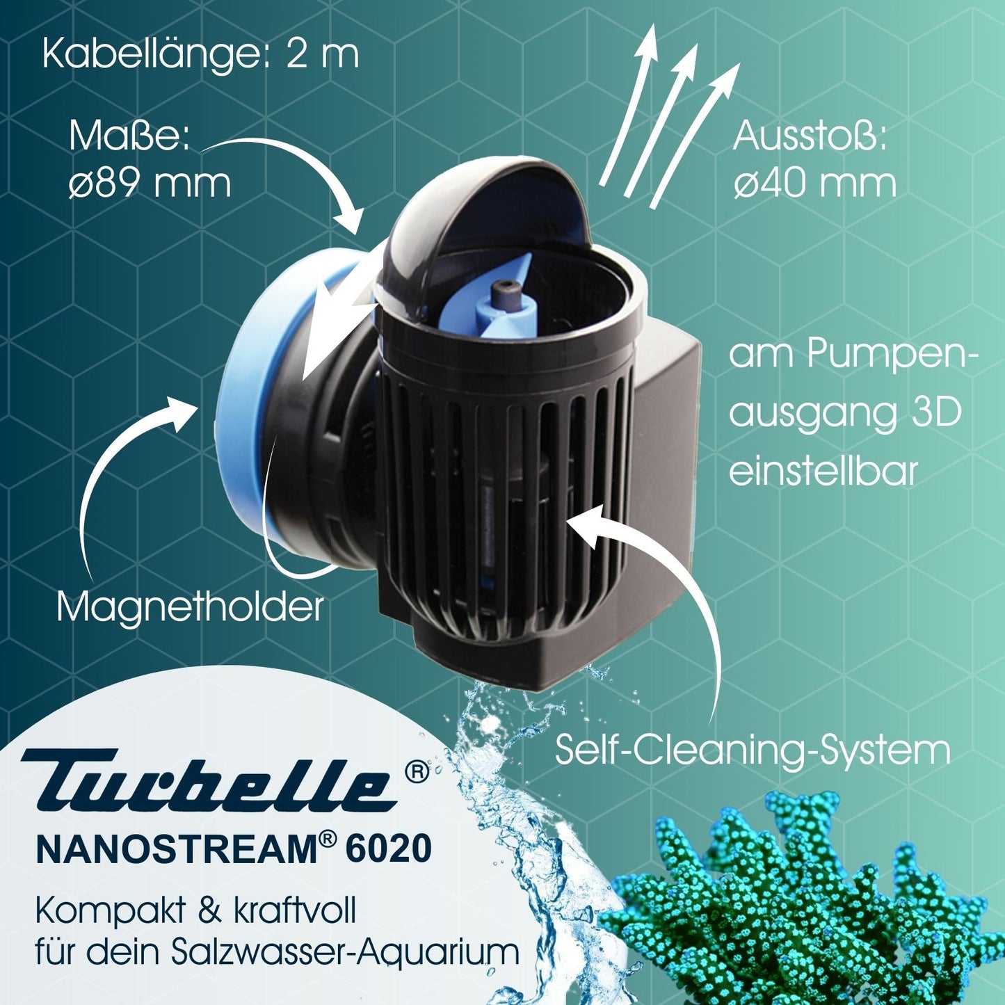 Tunze Turbelle Nanostream 6020 Strömungspumpe (max. 2500 l/h) (6020.000)