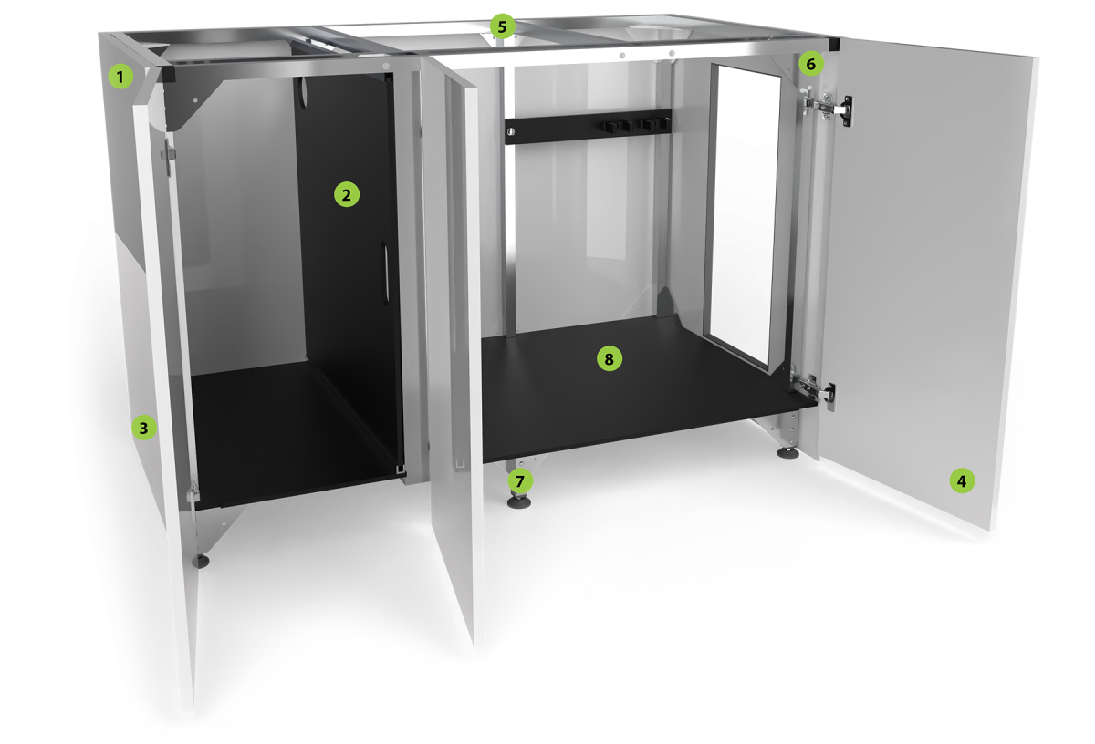*NEU* D-D Aqua-Pro Reef Peninsula 1350 Metal Frame Anthracite Gloss 135x75x56cm Aquariumsystem