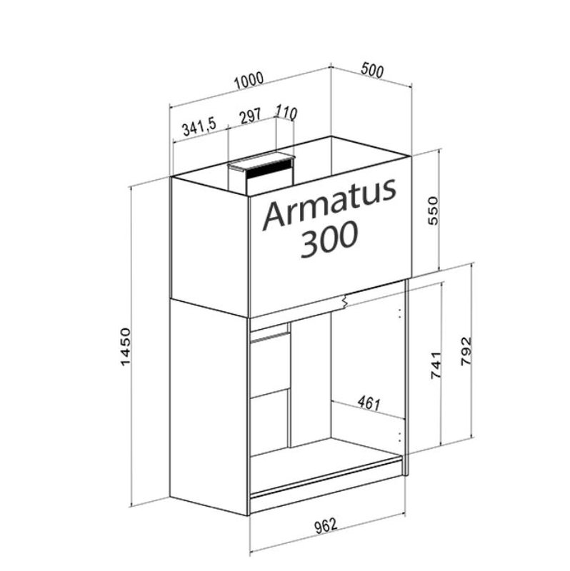 Aqua Medic Armatus 300 weiß 100x50x55 cm