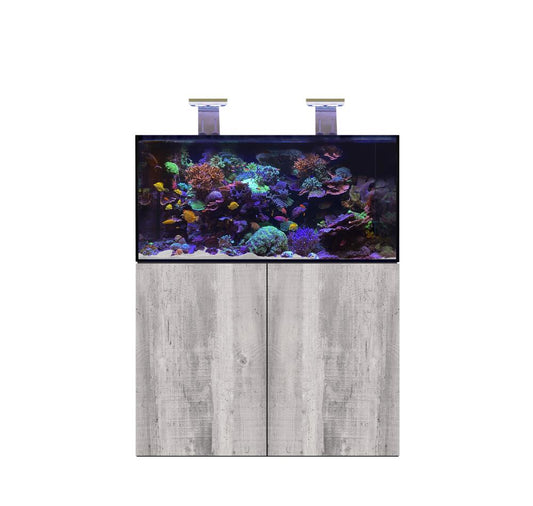 D-D AQUA-Pro Reef 1200 Driftwood Concrete 120x60x56cm Aquariumsystem mit Holzschrank