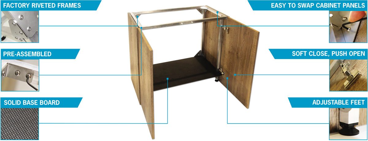 D-D AQUA-Pro Reef 1800 Metal Frame Tobacco Oak Aquariumsystem 180x60x56cm