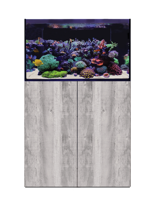 D-D AQUA-Pro Reef 900 Driftwood Concrete 90x50x60cm Aquariumsystem mit Holzschrank