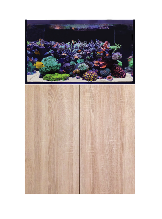D-D AQUA-Pro Reef 900 Platinum Oak 90x50x60cm Aquariumsystem mit Holzschrank