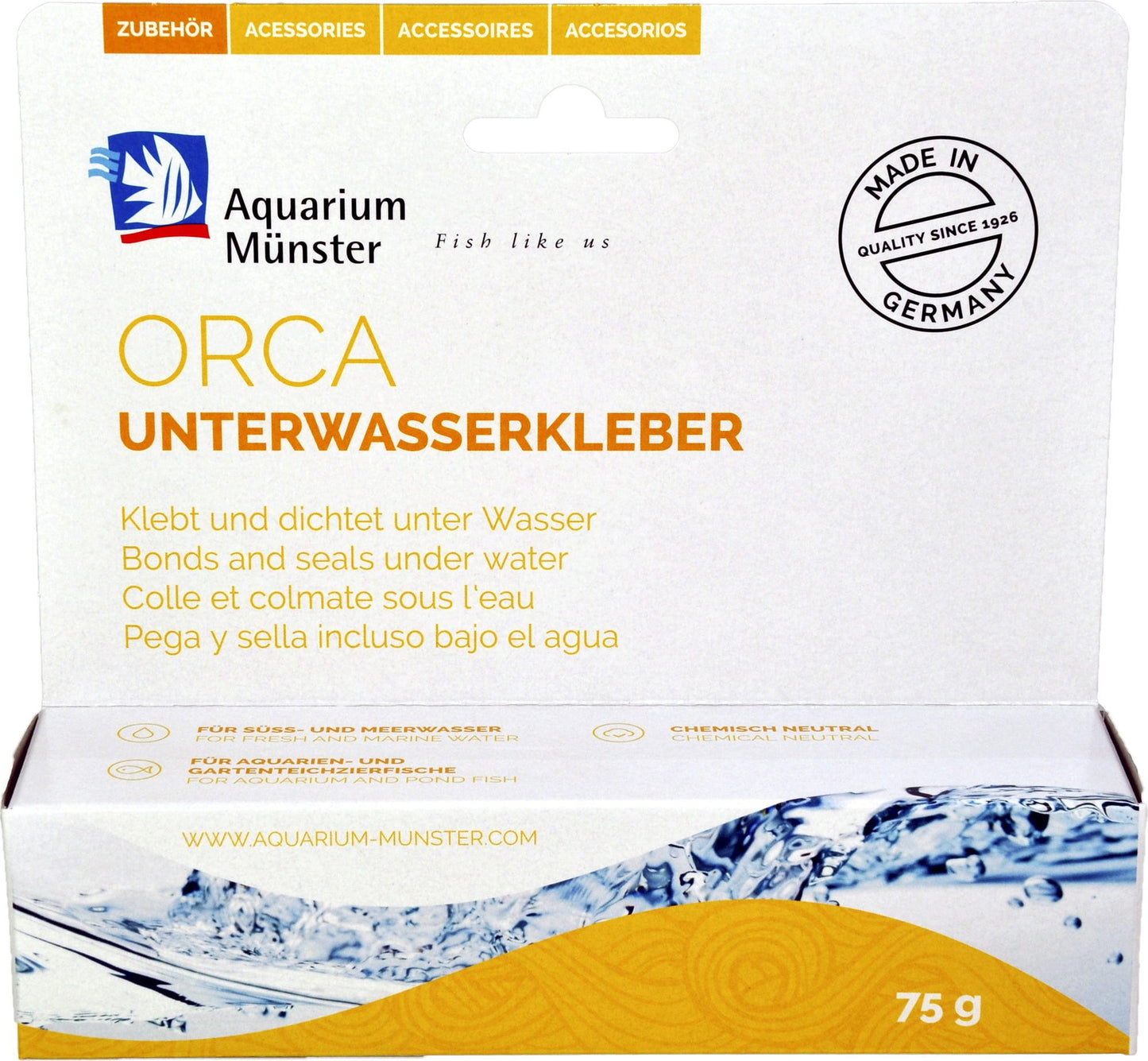 Aquarium Münster ORCA Unterwasserkleber schwarz 75 g