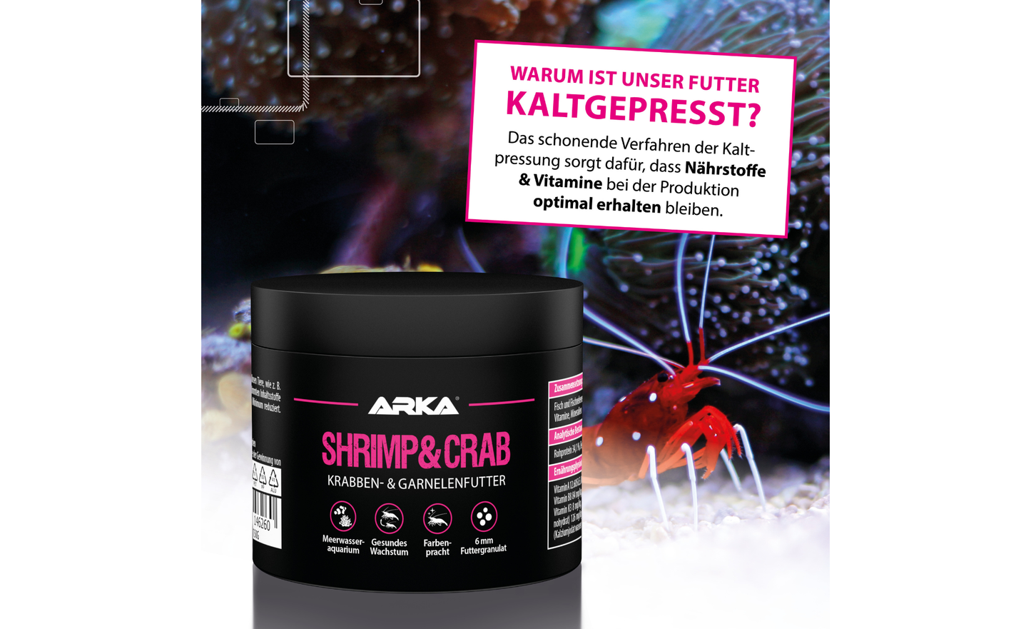 ARKA Shrimp & Crab Garnelen- und Krabbenfutter 150 ml