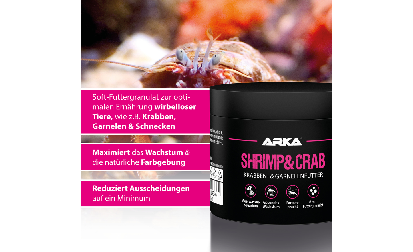 ARKA Shrimp & Crab Garnelen- und Krabbenfutter 150 ml